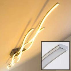 Hofstein Coquitlam Deckenleuchte LED Edelstahl, 3-flammig 21 Hofstein Coquitlam Deckenleuchte LED Edelstahl, 3-flammig -Bürolampen Verkäufe coquitlam deckenleuchte h3011447 2