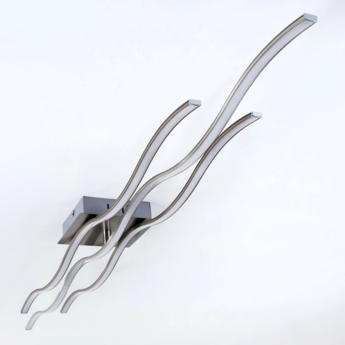 Hofstein Coquitlam Deckenleuchte LED Edelstahl, 3-flammig 6 Hofstein Coquitlam Deckenleuchte LED Edelstahl, 3-flammig – Bild 6