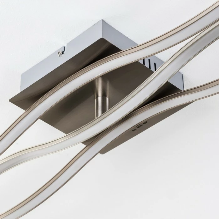 Hofstein Coquitlam Deckenleuchte LED Edelstahl, 3-flammig 7 Hofstein Coquitlam Deckenleuchte LED Edelstahl, 3-flammig – Bild 7