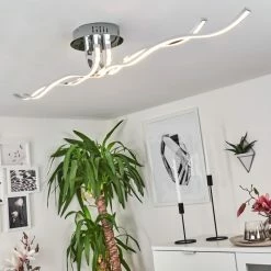 Hofstein Corato Deckenleuchte LED Chrom, 1-flammig -Bürolampen Verkäufe corato deckenleuchte h167985 10