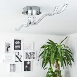 Hofstein Corato Deckenleuchte LED Chrom, 1-flammig -Bürolampen Verkäufe corato deckenleuchte h167985 11