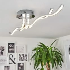 Hofstein Corato Deckenleuchte LED Chrom, 1-flammig -Bürolampen Verkäufe corato deckenleuchte h167985 8