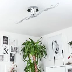 Hofstein Corato Deckenleuchte LED Chrom, 1-flammig -Bürolampen Verkäufe corato deckenleuchte h167985 9