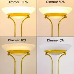 Hofstein Deckenfluter Biot LED Messing, 2-flammig -Bürolampen Verkäufe deckenfluter biot h165608 2