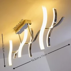 Hofstein Deckenleuchte Andria LED Chrom, 6-flammig -Bürolampen Verkäufe deckenleuchte andria h167862 3