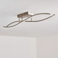 Hofstein Deckenleuchte Atina LED Nickel-Matt, 1-flammig -Bürolampen Verkäufe deckenleuchte atina h167978 do1 17