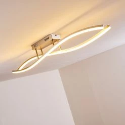 Hofstein Deckenleuchte Atina LED Nickel-Matt, 1-flammig -Bürolampen Verkäufe deckenleuchte atina h167978 do1 8