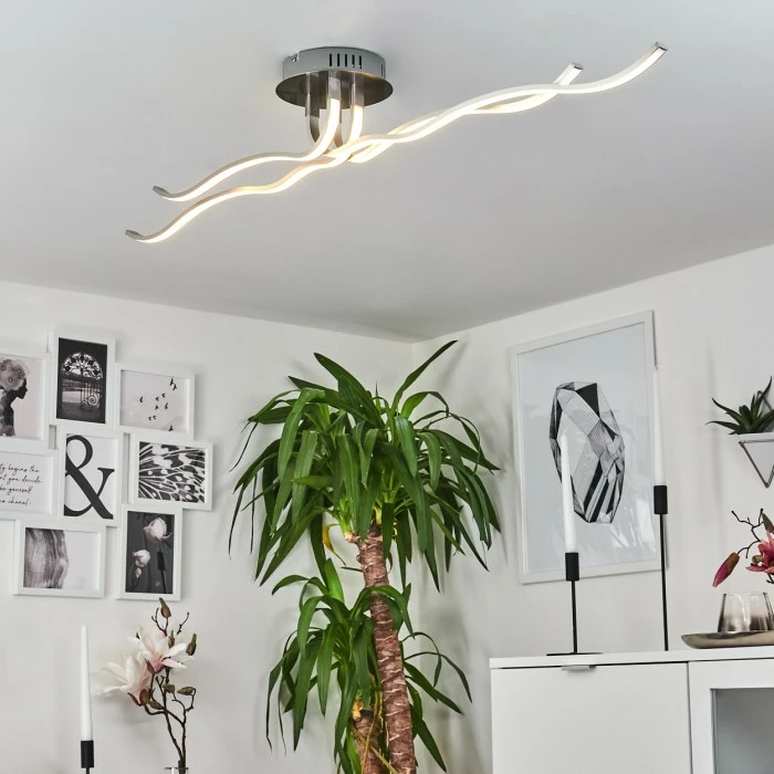 Hofstein Deckenleuchte CORATO LED Nickel-Matt, 1-flammig 1 Hofstein Deckenleuchte CORATO LED Nickel-Matt, 1-flammig