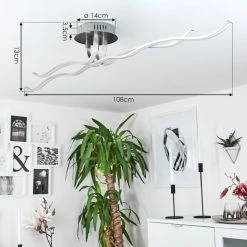 Hofstein Deckenleuchte CORATO LED Nickel-Matt, 1-flammig 15 Hofstein Deckenleuchte CORATO LED Nickel-Matt, 1-flammig -Bürolampen Verkäufe deckenleuchte corato h169811 do3 3