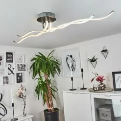 Hofstein Deckenleuchte CORATO LED Nickel-Matt, 1-flammig 18 Hofstein Deckenleuchte CORATO LED Nickel-Matt, 1-flammig -Bürolampen Verkäufe deckenleuchte corato h169811 do3 6