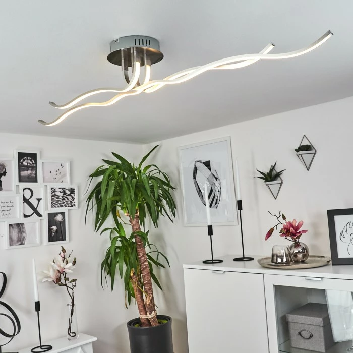 Hofstein Deckenleuchte CORATO LED Nickel-Matt, 1-flammig 7 Hofstein Deckenleuchte CORATO LED Nickel-Matt, 1-flammig – Bild 7