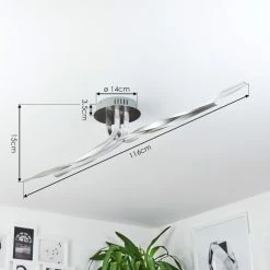 Hofstein Deckenleuchte REMO LED Nickel-Matt, 1-flammig -Bürolampen Verkäufe deckenleuchte remo h169828 do3 3