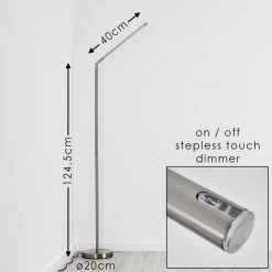 Hofstein Deje Stehleuchte LED Nickel-Matt, 1-flammig -Bürolampen Verkäufe deje stehleuchte h3306772 1
