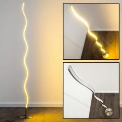 Hofstein Dillon Stehlampe LED Nickel-Matt, 1-flammig -Bürolampen Verkäufe dillon stehlampe h3000588 2