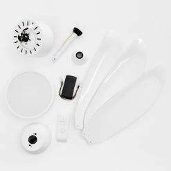 Hofstein Doha Deckenventilator LED Weiß, 1-flammig, Fernbedienung -Bürolampen Verkäufe doha deckenventilator h3372746 20