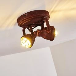 Hofstein Drobak Deckenleuchte Rostfarben, 2-flammig -Bürolampen Verkäufe drobak deckenleuchte h3293782 do1 12