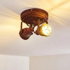 Hofstein Drobak Deckenleuchte Rostfarben, 2-flammig -Bürolampen Verkäufe drobak deckenleuchte h3293782 do1 2