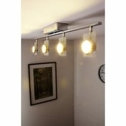 Eglo Leuchten Eglo TINNARI Lichtschiene LED Chrom, 4-flammig -Bürolampen Verkäufe eglo tinnari lichtschiene 91635 do1 4