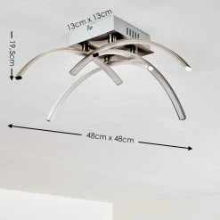 Hofstein Elia Deckenleuchte LED Chrom, 1-flammig -Bürolampen Verkäufe elia deckenleuchte h167398 1