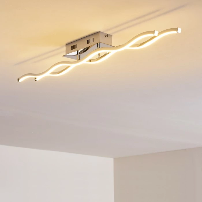 Hofstein Embree Deckenleuchte LED Edelstahl, 2-flammig 15 Hofstein Embree Deckenleuchte LED Edelstahl, 2-flammig – Bild 15