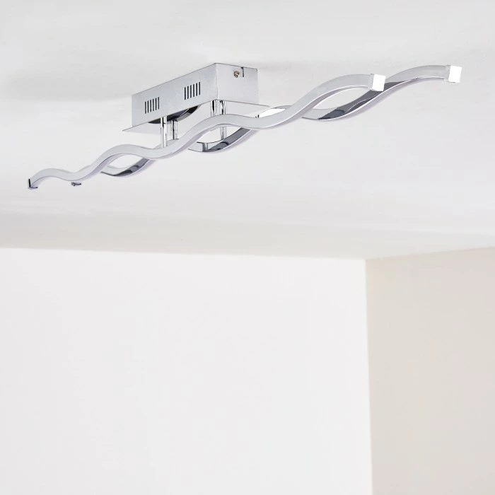 Hofstein Embree Deckenleuchte LED Edelstahl, 2-flammig 16 Hofstein Embree Deckenleuchte LED Edelstahl, 2-flammig – Bild 16