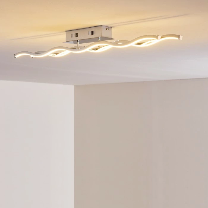 Hofstein Embree Deckenleuchte LED Edelstahl, 2-flammig 6 Hofstein Embree Deckenleuchte LED Edelstahl, 2-flammig – Bild 6