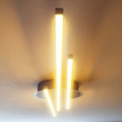 Hofstein Emo Deckenleuchte LED Stahl gebürstet, 3-flammig -Bürolampen Verkäufe emo deckenleuchte h3009222 14