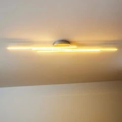 Hofstein Emo Deckenleuchte LED Stahl gebürstet, 3-flammig -Bürolampen Verkäufe emo deckenleuchte h3009222 16