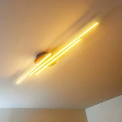 Hofstein Emo Deckenleuchte LED Stahl gebürstet, 3-flammig -Bürolampen Verkäufe emo deckenleuchte h3009222 17