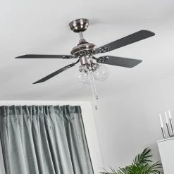 Hofstein Estepona Deckenventilator LED Chrom, Braun, Weiß, 3-flammig -Bürolampen Verkäufe estepona deckenventilator h3369975 7