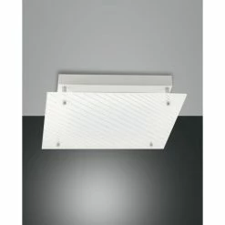Fabas Luce Plisset Deckenleuchte LED Weiß, 1-flammig