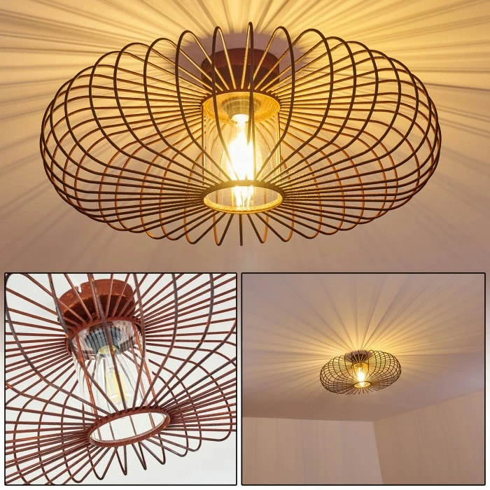 Hofstein Farhus Deckenleuchte Rostfarben, 1-flammig 1 Hofstein Farhus Deckenleuchte Rostfarben, 1-flammig