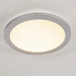 Hofstein Fasola Deckenleuchte LED Nickel glänzend, 1-flammig 33 Hofstein Fasola Deckenleuchte LED Nickel glänzend, 1-flammig -Bürolampen Verkäufe fasola deckenleuchte h3266083 do4 11