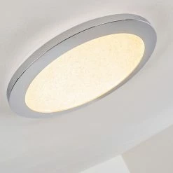 Hofstein Fasola Deckenleuchte LED Nickel glänzend, 1-flammig 27 Hofstein Fasola Deckenleuchte LED Nickel glänzend, 1-flammig -Bürolampen Verkäufe fasola deckenleuchte h3266083 do4 5