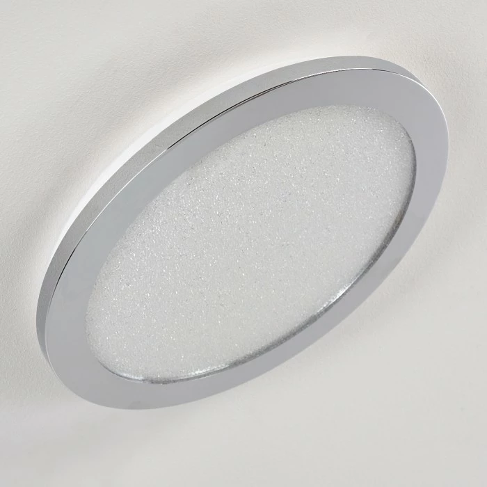 Hofstein Fasola Deckenleuchte LED Nickel glänzend, 1-flammig 7 Hofstein Fasola Deckenleuchte LED Nickel glänzend, 1-flammig – Bild 7