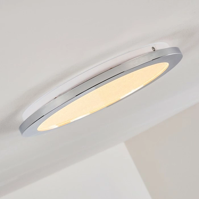 Hofstein Fasola Deckenleuchte LED Nickel glänzend, 1-flammig 9 Hofstein Fasola Deckenleuchte LED Nickel glänzend, 1-flammig – Bild 9