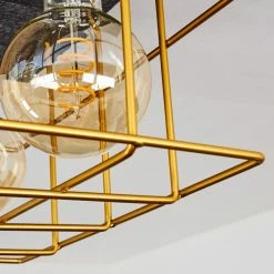 Hofstein Fevaag Deckenleuchte Schwarz, Gold, 4-flammig -Bürolampen Verkäufe fevaag deckenleuchte h3431917 2