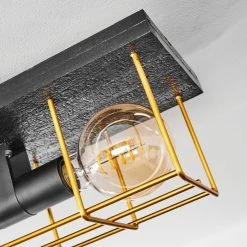 Hofstein Fevaag Deckenleuchte Schwarz, Gold, 2-flammig 22 Hofstein Fevaag Deckenleuchte Schwarz, Gold, 2-flammig -Bürolampen Verkäufe fevaag deckenleuchte h3434444 10