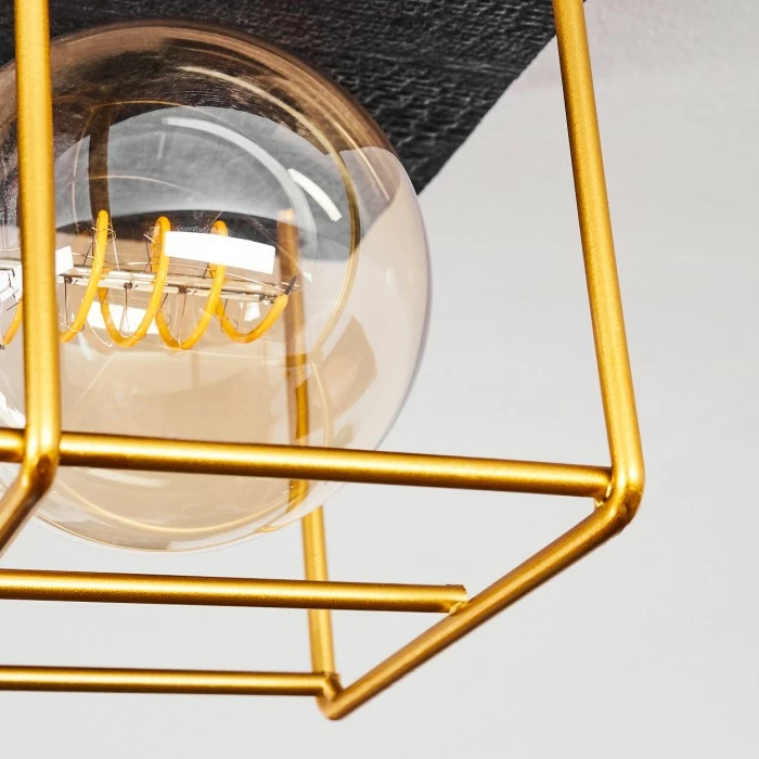 Hofstein Fevaag Deckenleuchte Schwarz, Gold, 2-flammig 3 Hofstein Fevaag Deckenleuchte Schwarz, Gold, 2-flammig – Bild 3