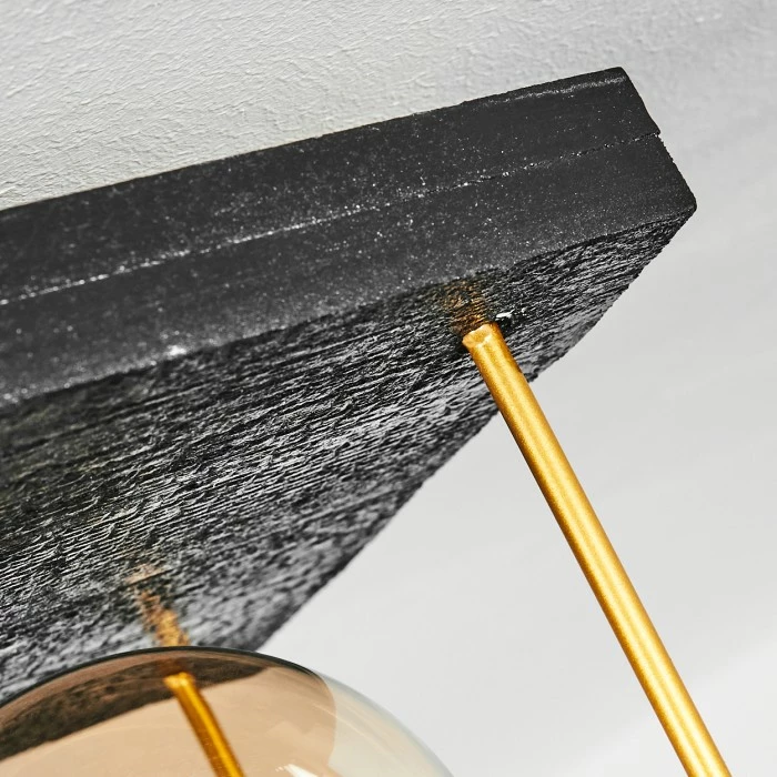 Hofstein Fevaag Deckenleuchte Schwarz, Gold, 2-flammig 6 Hofstein Fevaag Deckenleuchte Schwarz, Gold, 2-flammig – Bild 6