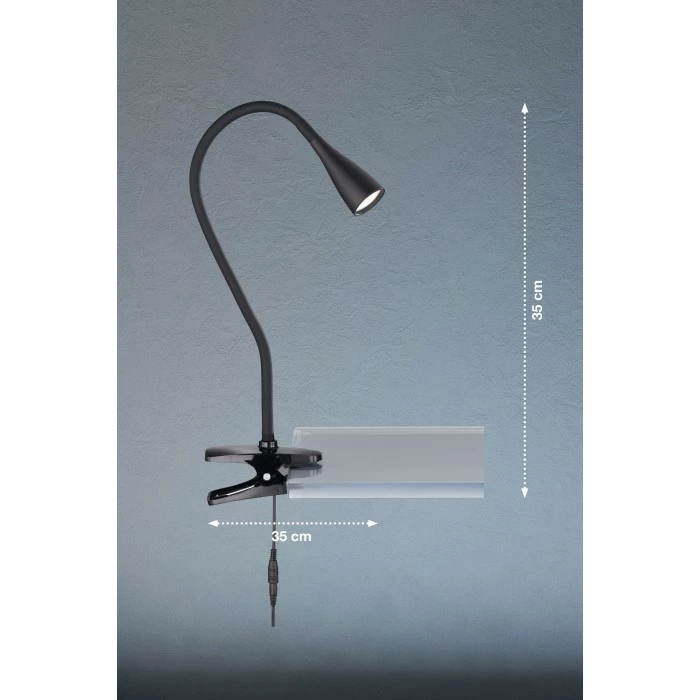 FHL easy Nox Klemmleuchte LED Schwarz, 1-flammig 2 FHL easy Nox Klemmleuchte LED Schwarz, 1-flammig – Bild 2