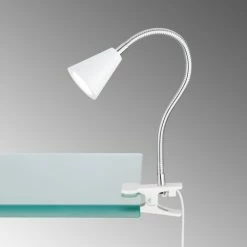 FHL easy Zirbel Klemmleuchte LED Weiß, 1-flammig -Bürolampen Verkäufe fhl easy zirbel klemmleuchte 850126 1