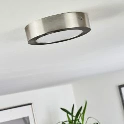 Hofstein Finsrud Deckenleuchte LED Nickel-Matt, 1-flammig -Bürolampen Verkäufe finsrud deckenleuchte h3427392 10