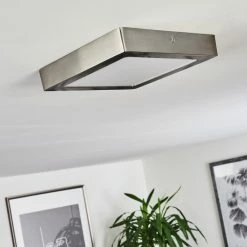 Hofstein Finsrud Deckenleuchte LED Nickel-Matt, 1-flammig -Bürolampen Verkäufe finsrud deckenleuchte h3427446 10