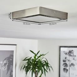 Hofstein Finsrud Deckenleuchte LED Nickel-Matt, 1-flammig -Bürolampen Verkäufe finsrud deckenleuchte h3427446 3