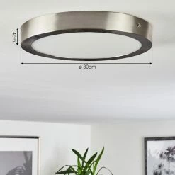 Hofstein Finsrud Deckenleuchte LED Nickel-Matt, 1-flammig 14 Hofstein Finsrud Deckenleuchte LED Nickel-Matt, 1-flammig -Bürolampen Verkäufe finsrud deckenleuchte h3427477 3