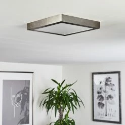 Hofstein Finsrud Deckenleuchte LED Nickel-Matt, 1-flammig -Bürolampen Verkäufe finsrud deckenleuchte h3427484 10