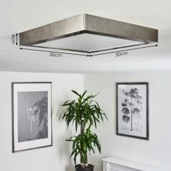 Hofstein Finsrud Deckenleuchte LED Nickel-Matt, 1-flammig -Bürolampen Verkäufe finsrud deckenleuchte h3427484 3