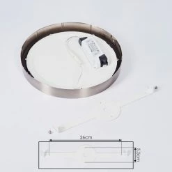 Hofstein Finsrud Deckenleuchte LED Nickel-Matt, 1-flammig -Bürolampen Verkäufe finsrud deckenleuchte h3436141 4