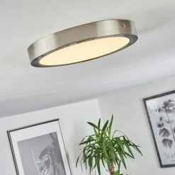 Hofstein Finsrud Deckenleuchte LED Nickel-Matt, 1-flammig -Bürolampen Verkäufe finsrud deckenleuchte h3436141 8